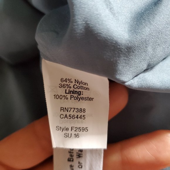 Madewell Blue Lace Flutter Sleeve Dress Size 2 EUC - Picture 12 of 15